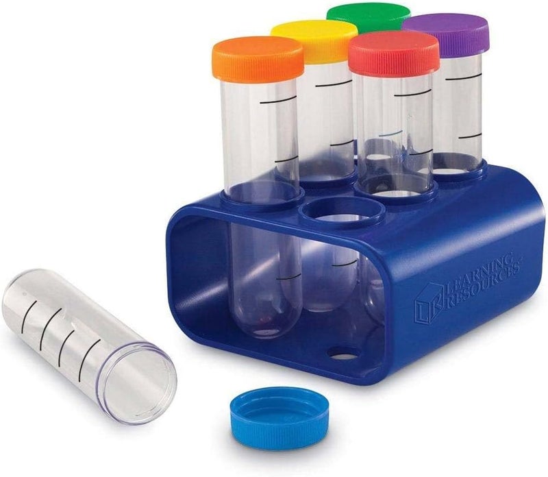 Learning Resources Primary Science Jumbo Test Tubes with Stand Set of 6 Tubes Ages 3+Multi-color 1 Pack - Image 3